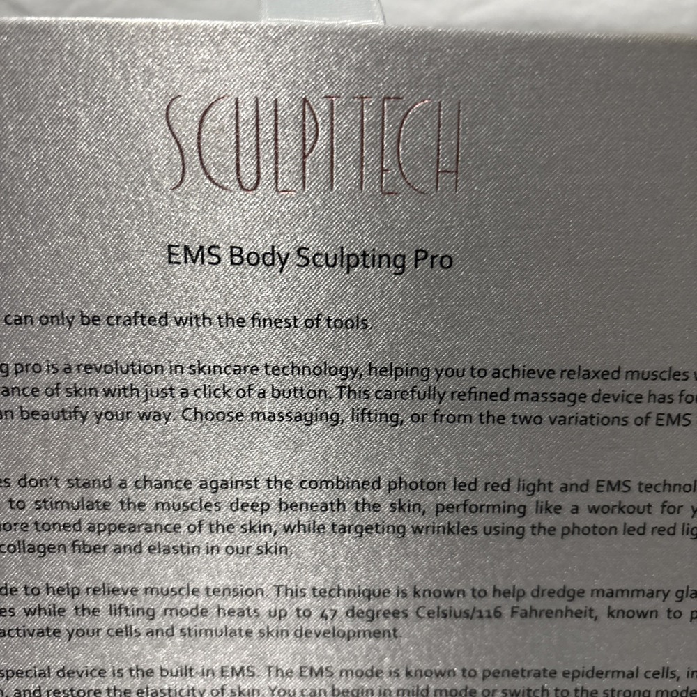 TECHTURE BEAUTY SculptTech EMS Body Sculpting Pro Device-TETRAD LED / EMS New - Picture 4 of 7